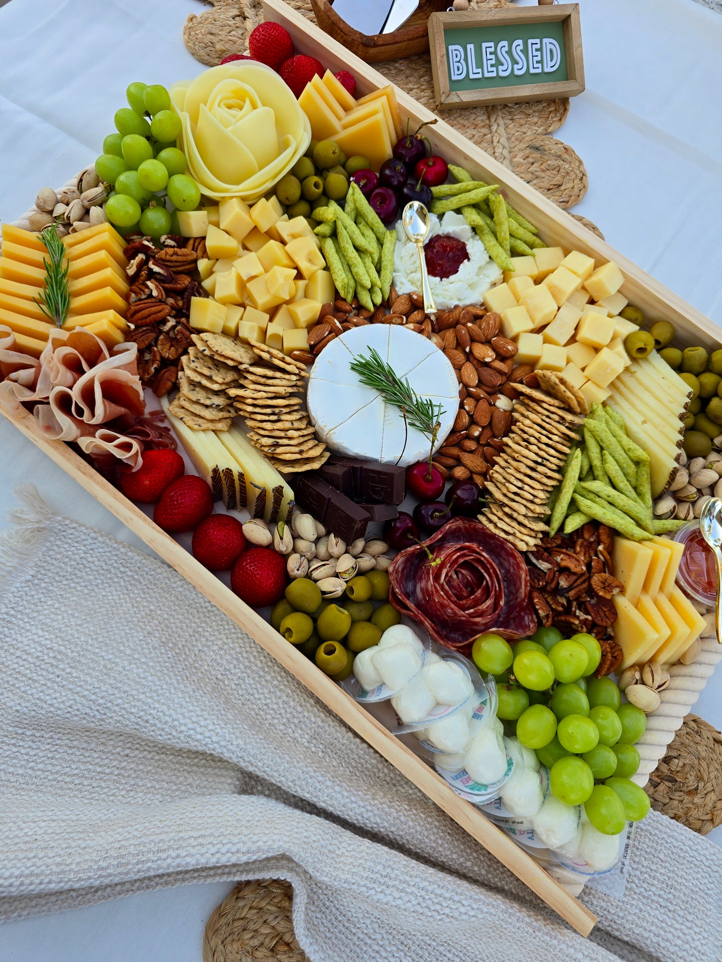 "Corporate" cheese board.